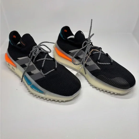 Adidas NMD S1 Sneakers Black Orange Teal Men’s US 11.5 IF3092 Lifestyle Shoes - Picture 2 of 16